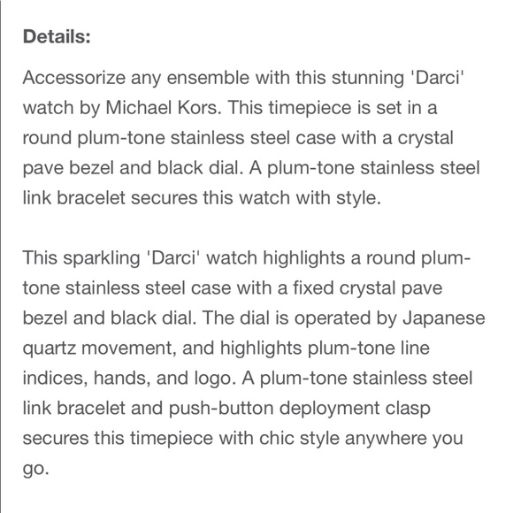 Michael Kors Woman’s ‘Darci’ Plum Watch - Picture 6 of 6